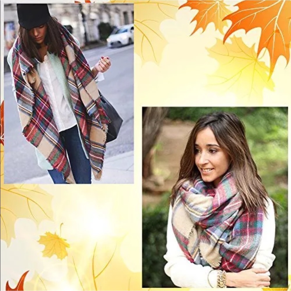 New Tartan Oversized Blanket Scarf